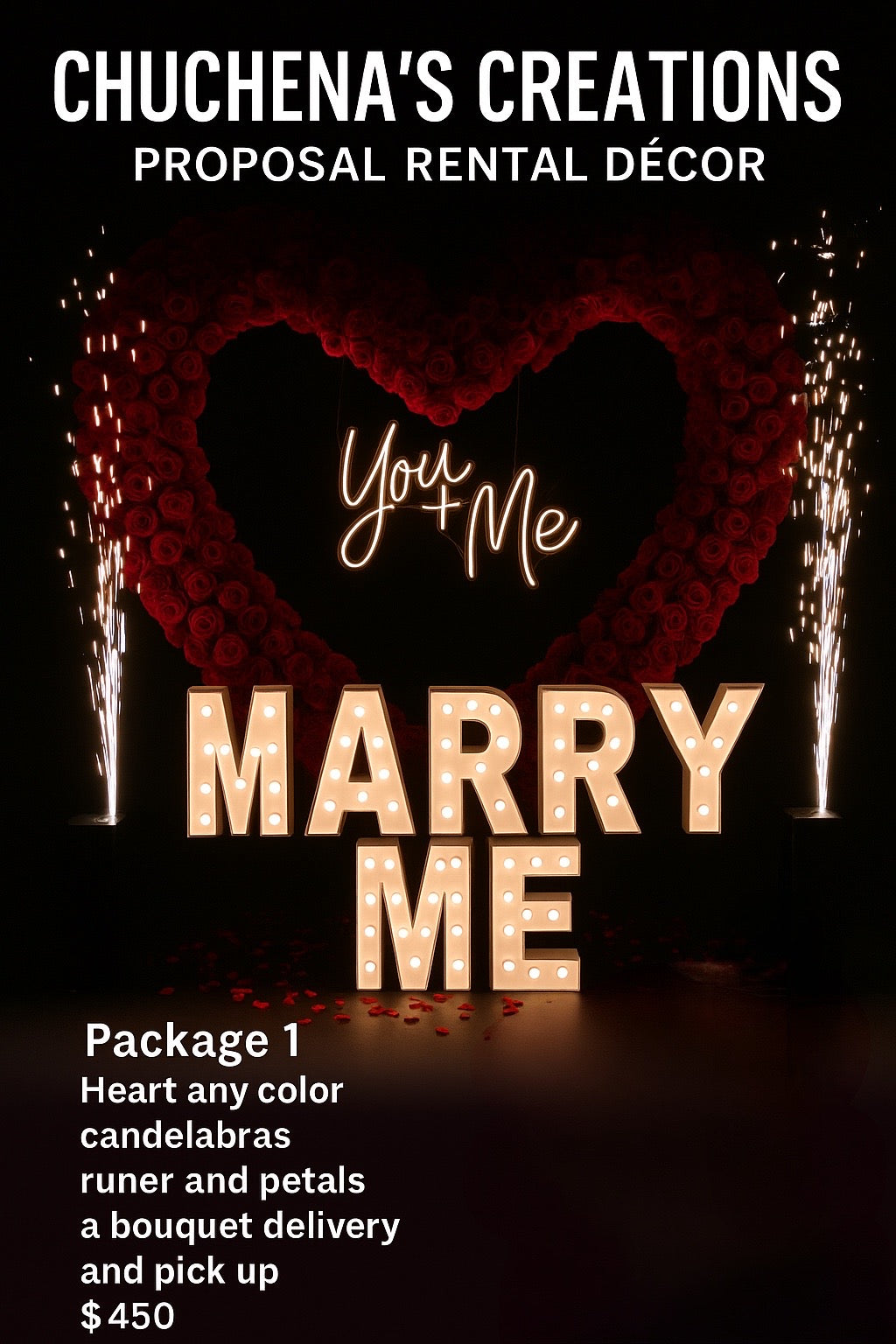“Marry Me”Marquee Letters RENT 5 hrs