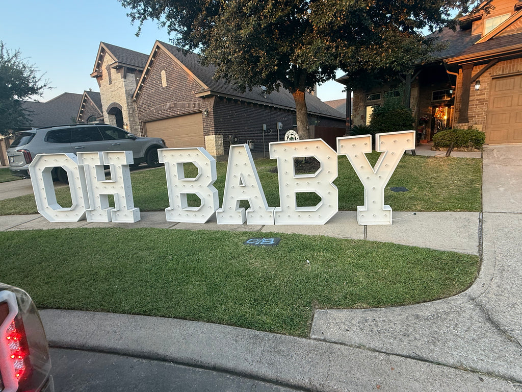 “OH BABY” MARQUEE LETTERS