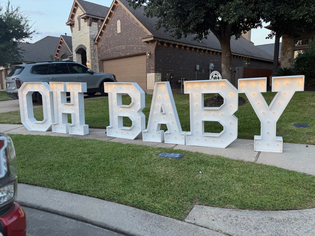 “OH BABY” MARQUEE LETTERS