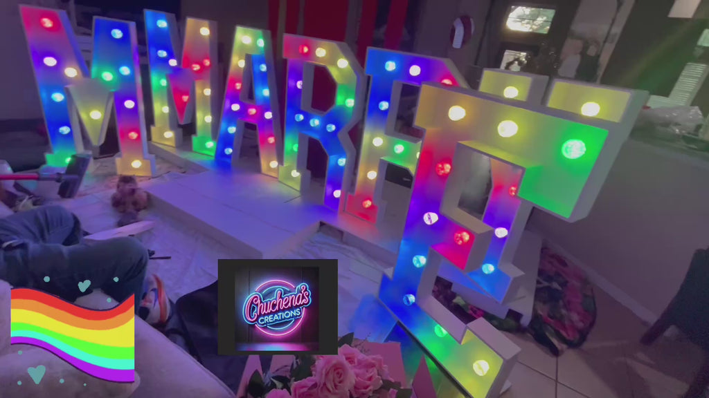 “Marry Me”Marquee Letters RENT 5 hrs